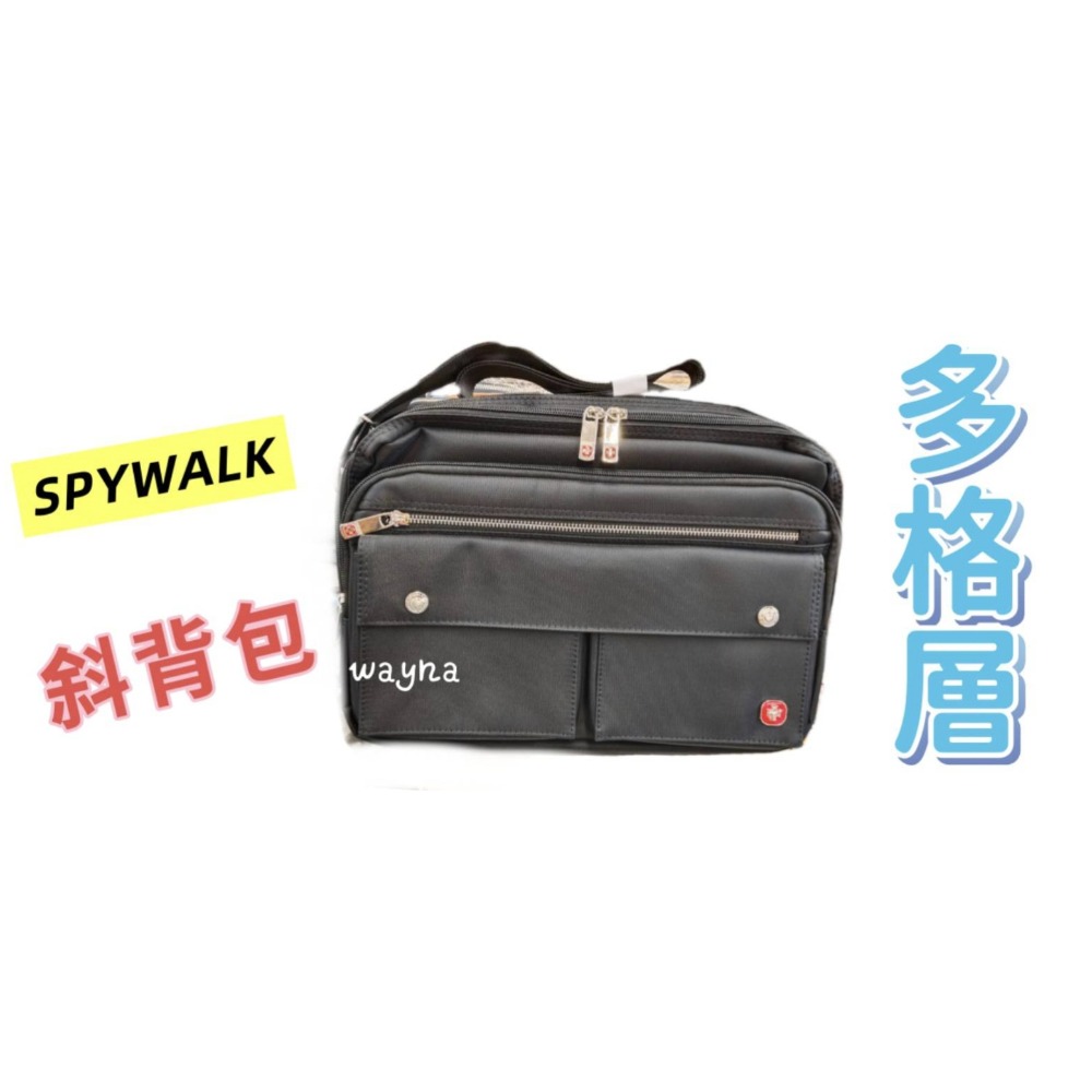 SPYWALK 斜背包 業務包 休閒包 黑色大款-規格圖5