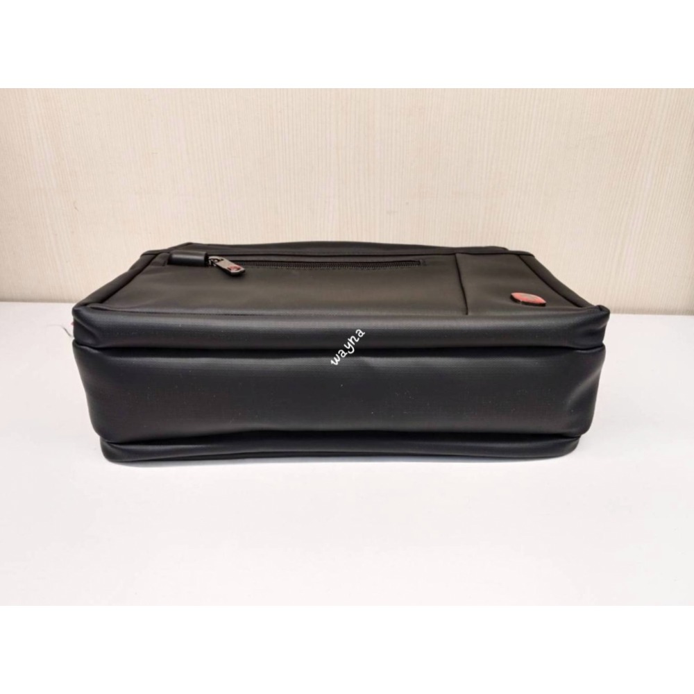 SPYWALK 斜背包 素面格紋 中款 黑色-細節圖5