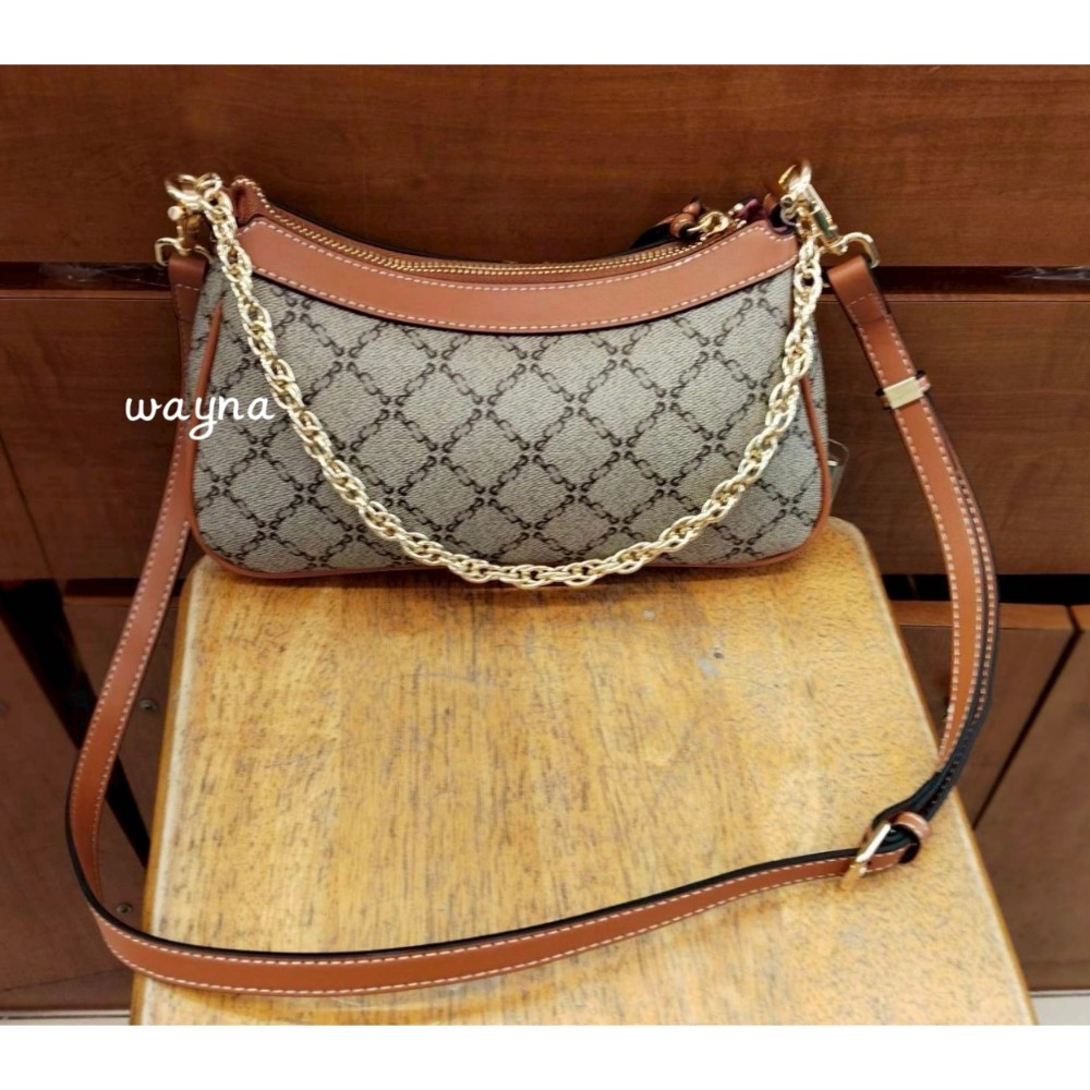 Roberto Mocali諾貝兔 經典方格卡其 英文字兩用包 斜背包 手提包 肩背包-細節圖6