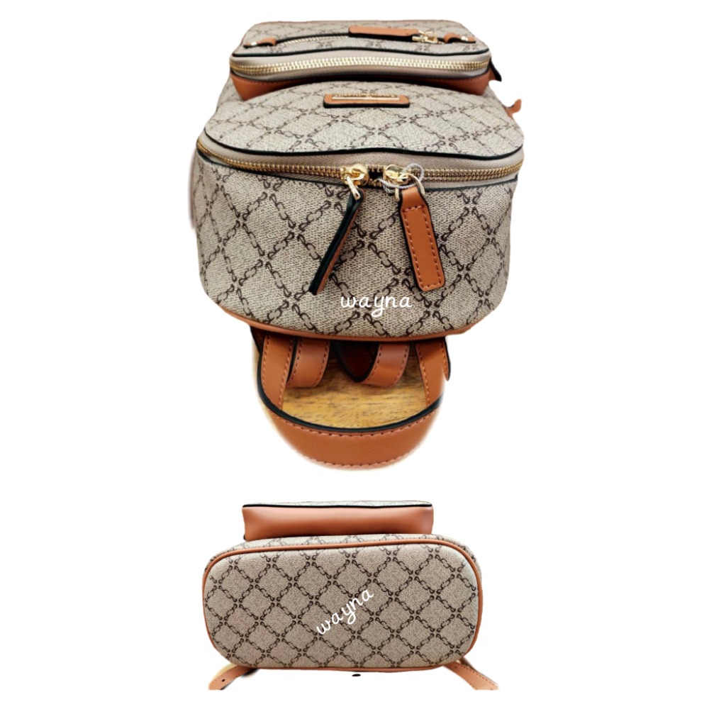 諾貝兔 後背包 經典方格卡其 英文字-細節圖6