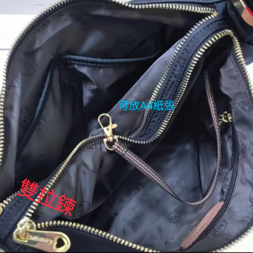 Misstery斜背包/防水 雙拉鍊A88- 209黑色-細節圖4