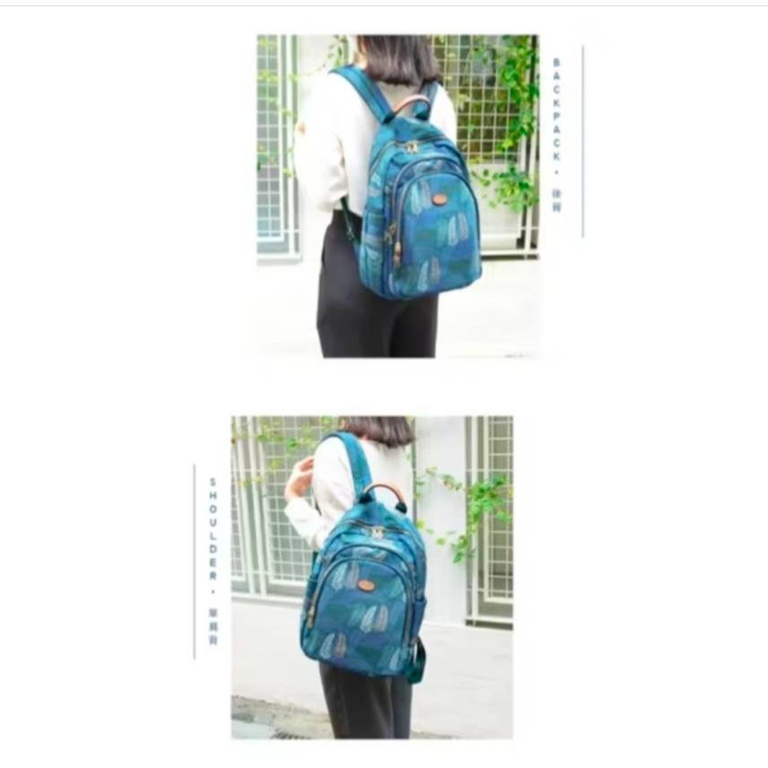 OMC 羽毛 防盜 後背包 手提包 斜背包13288-細節圖2