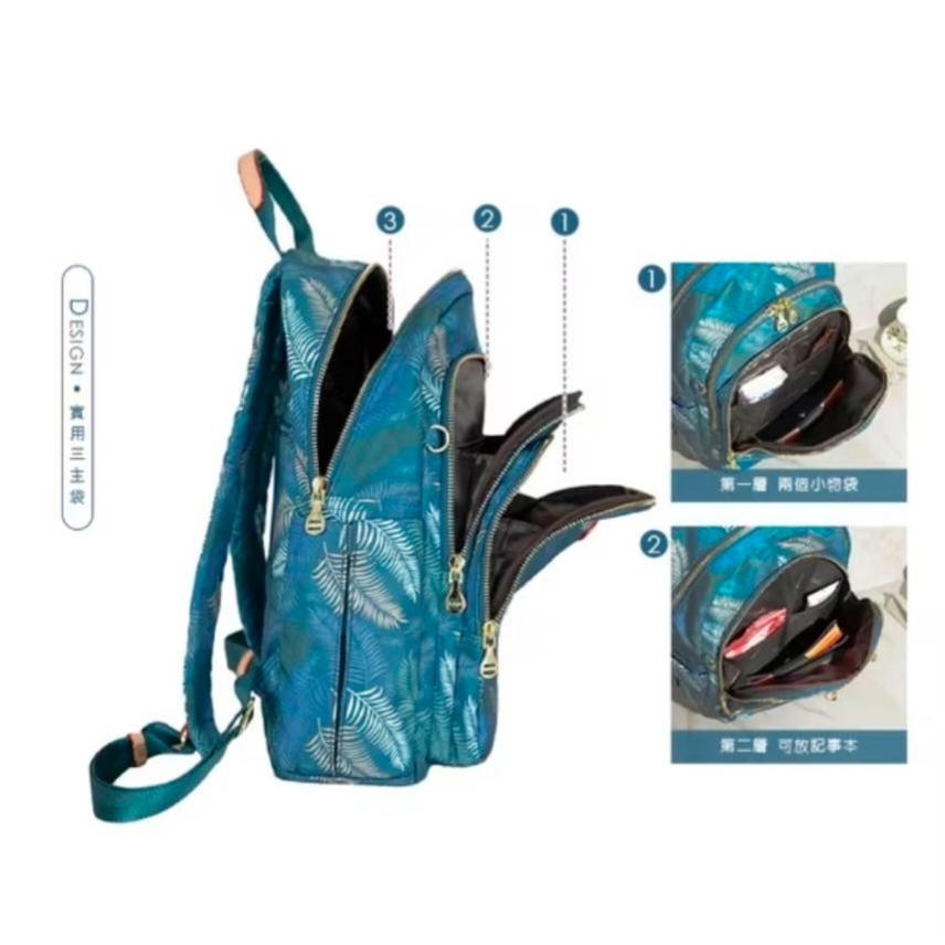 OMC 羽毛 防盜 後背包 手提包 斜背包13288-細節圖7