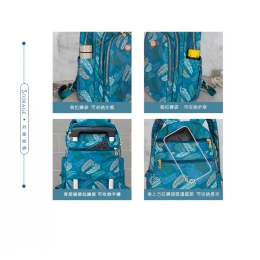 OMC 羽毛 防盜 後背包 手提包 斜背包13288-細節圖8