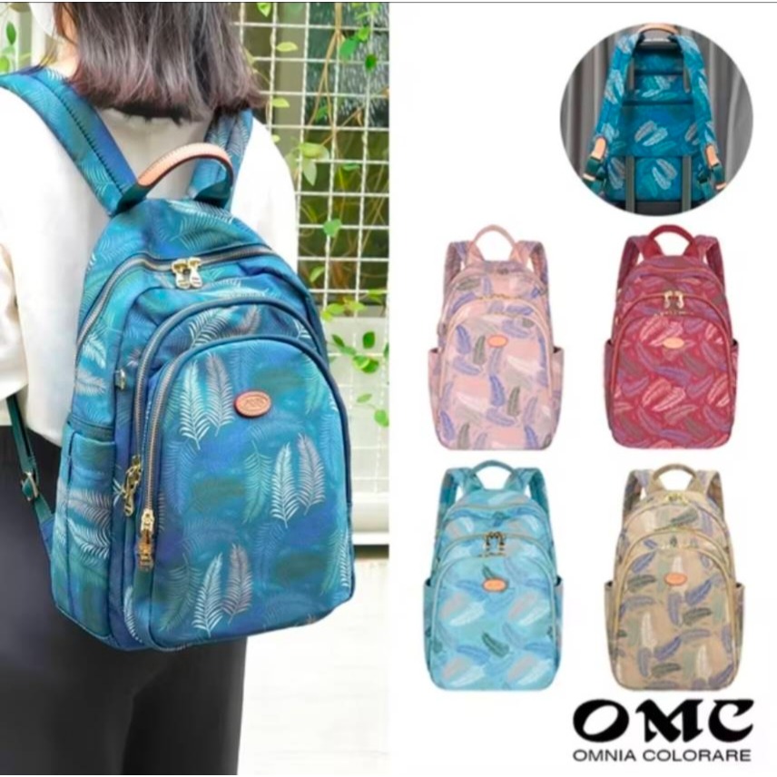 OMC 羽毛 防盜 後背包 手提包 斜背包13288-細節圖10