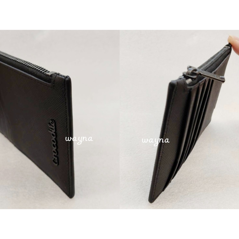 【Crocodile 鱷魚】薄款 扁款 零錢包 名片夾 【牛皮】 0103-11406-細節圖5