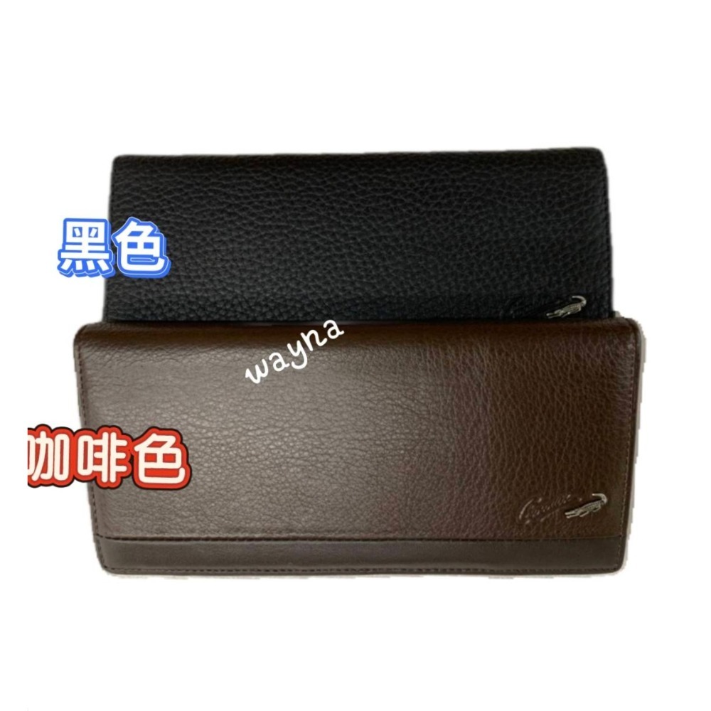 鱷魚Crocodile牛皮長夾 皮夾0103-33512咖啡色、33511黑色-規格圖6