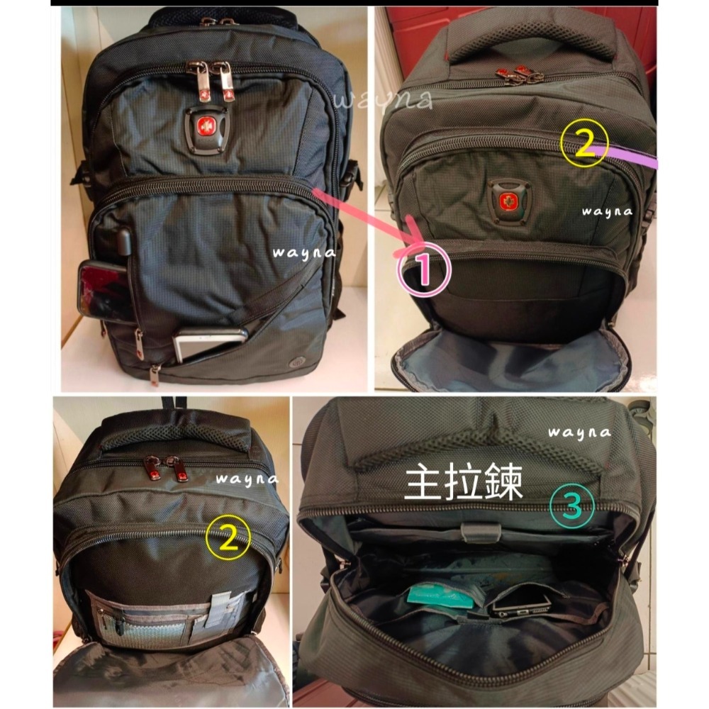 SPYWALK 尼龍 後背包 電腦背包 登山背包 休閒背包 充電功能7154-1-細節圖2