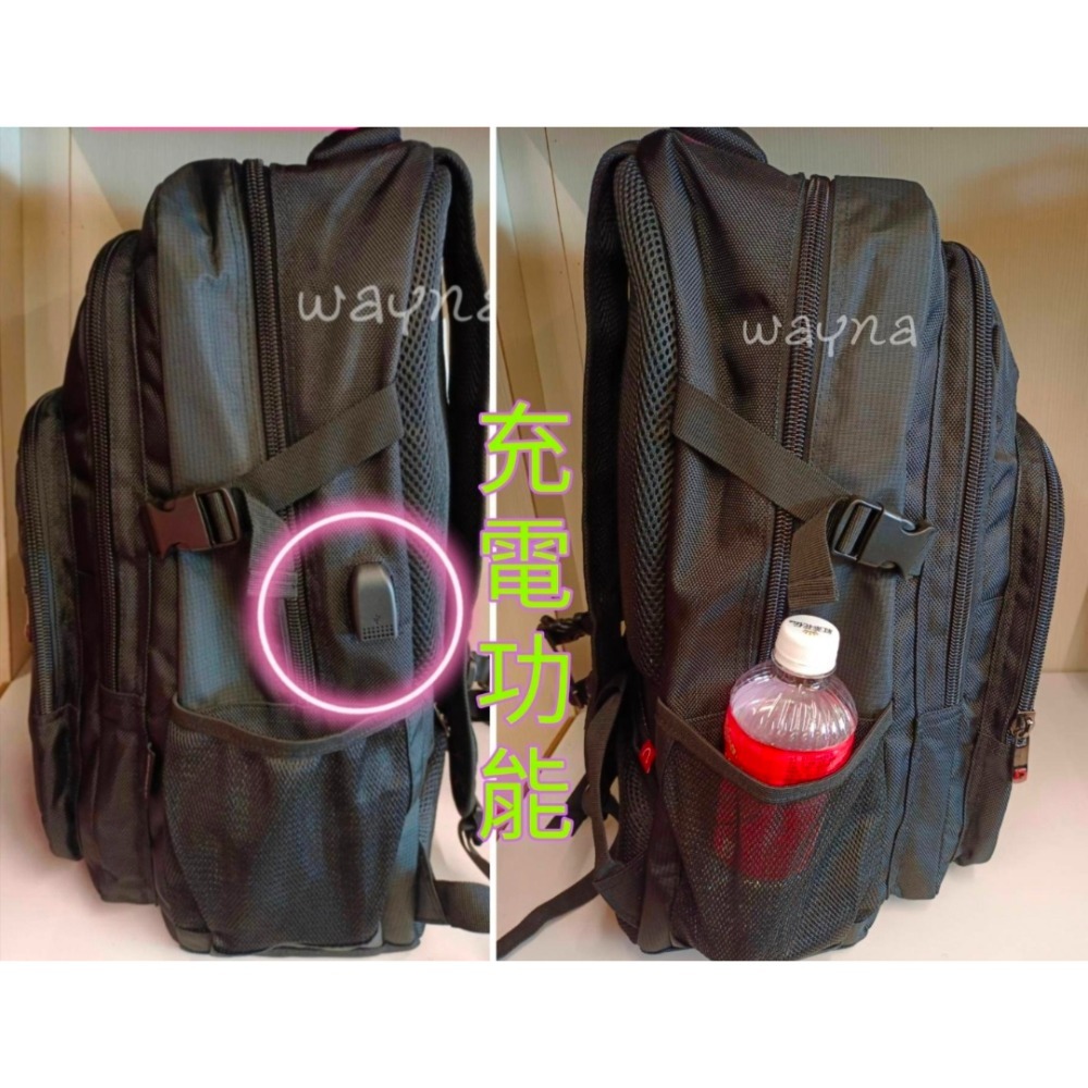 SPYWALK 尼龍 後背包 電腦背包 登山背包 休閒背包 充電功能7154-1-細節圖3