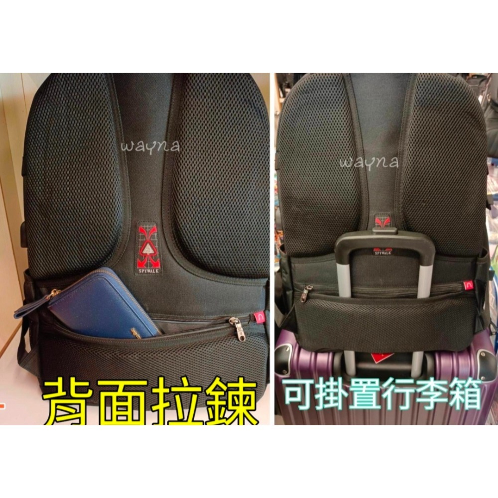 SPYWALK 尼龍 後背包 電腦背包 登山背包 休閒背包 充電功能7154-1-細節圖5