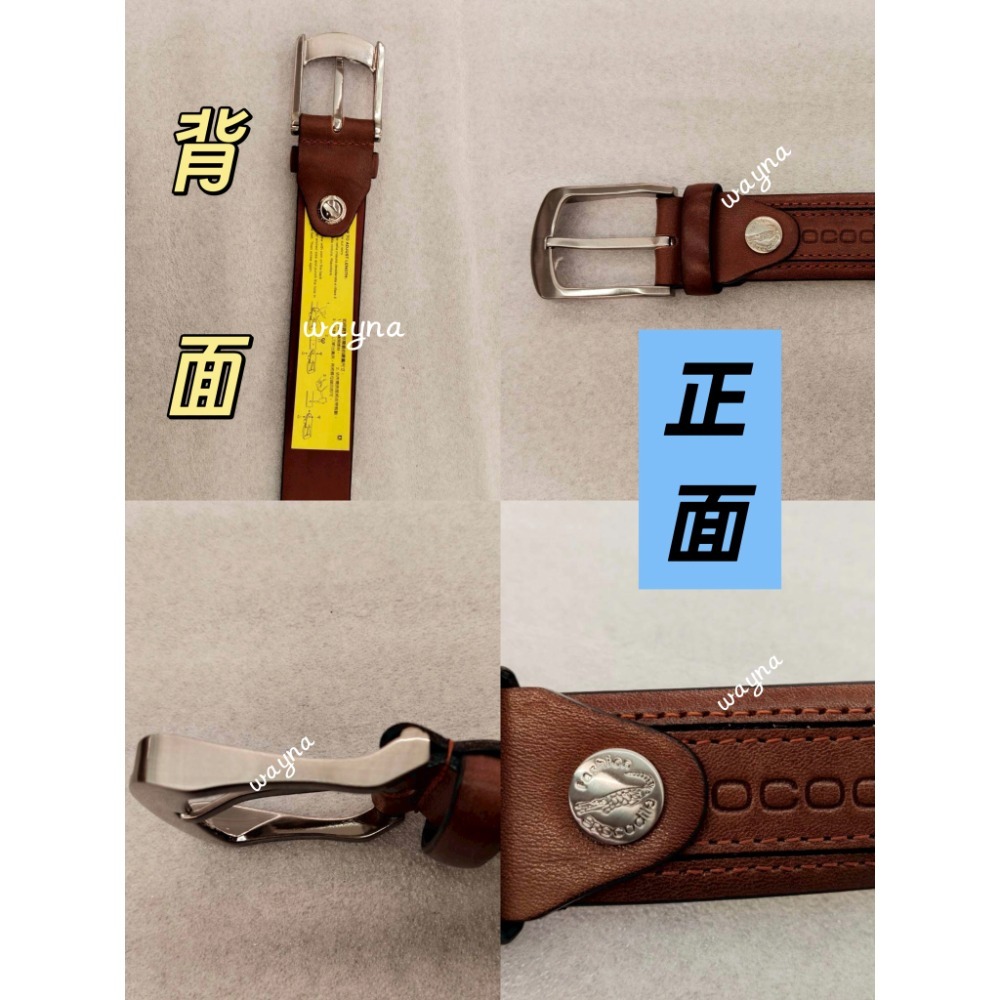 鱷魚 Crocodile  牛皮 打孔式休閒皮帶 十字紋0102-20152-細節圖3