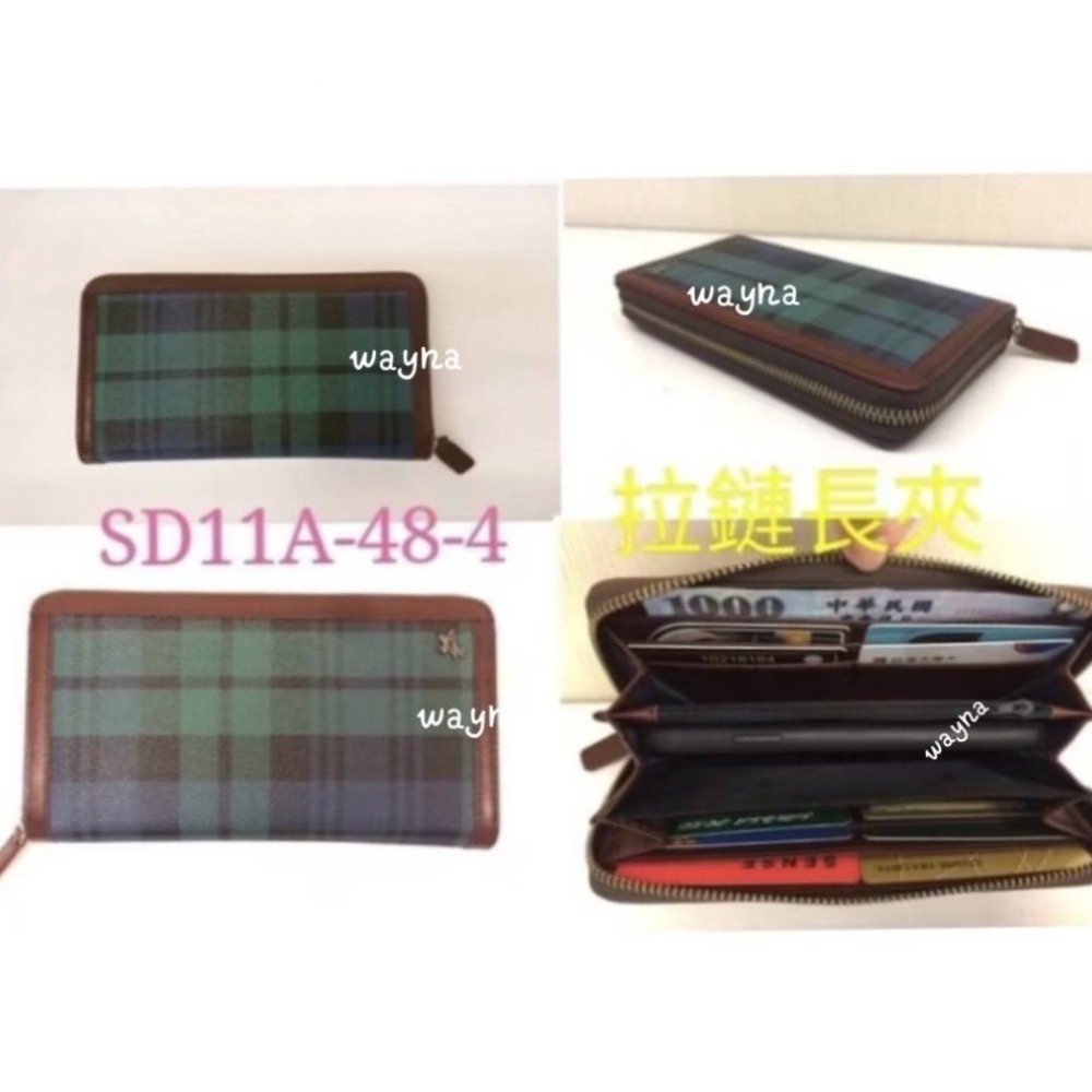 SANDIA POLO   經典綠格   長夾 拉鍊長夾    單拉鍊長夾-細節圖5