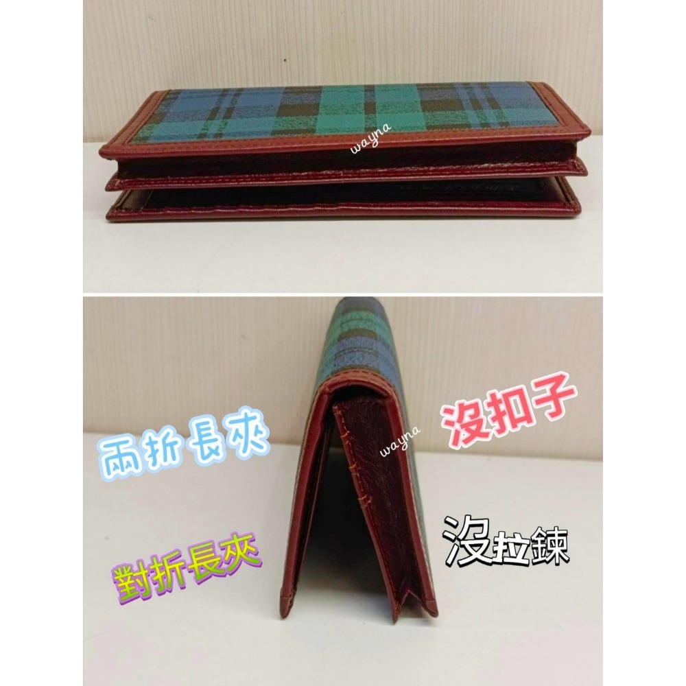 SANDIA POLO 經典綠格對折長夾  兩折長夾  長夾-細節圖2