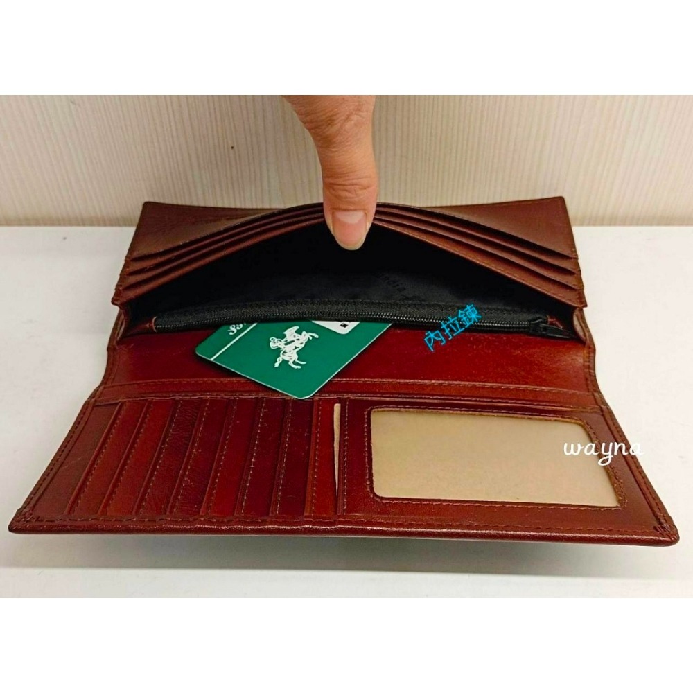 SANDIA POLO 經典綠格對折長夾  兩折長夾  長夾-細節圖3