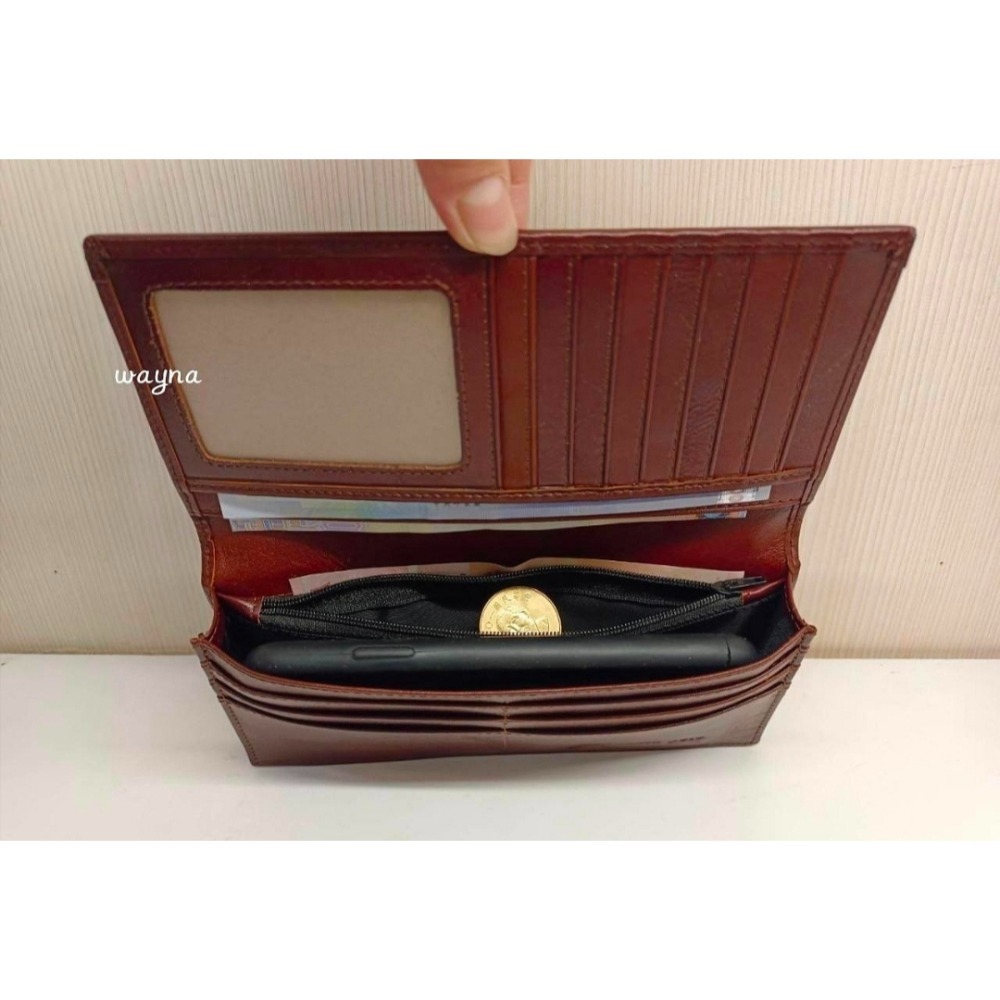 SANDIA POLO 經典綠格對折長夾  兩折長夾  長夾-細節圖4