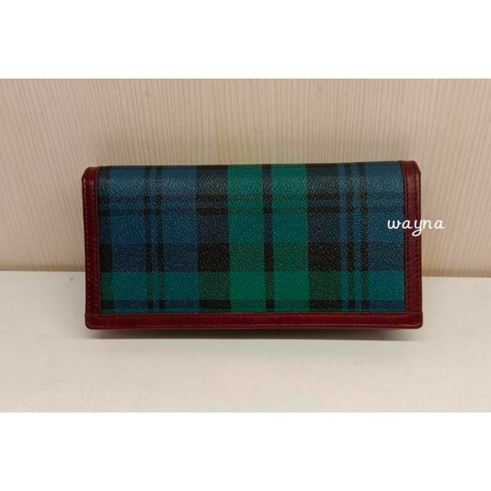 SANDIA POLO 經典綠格對折長夾  兩折長夾  長夾-細節圖5