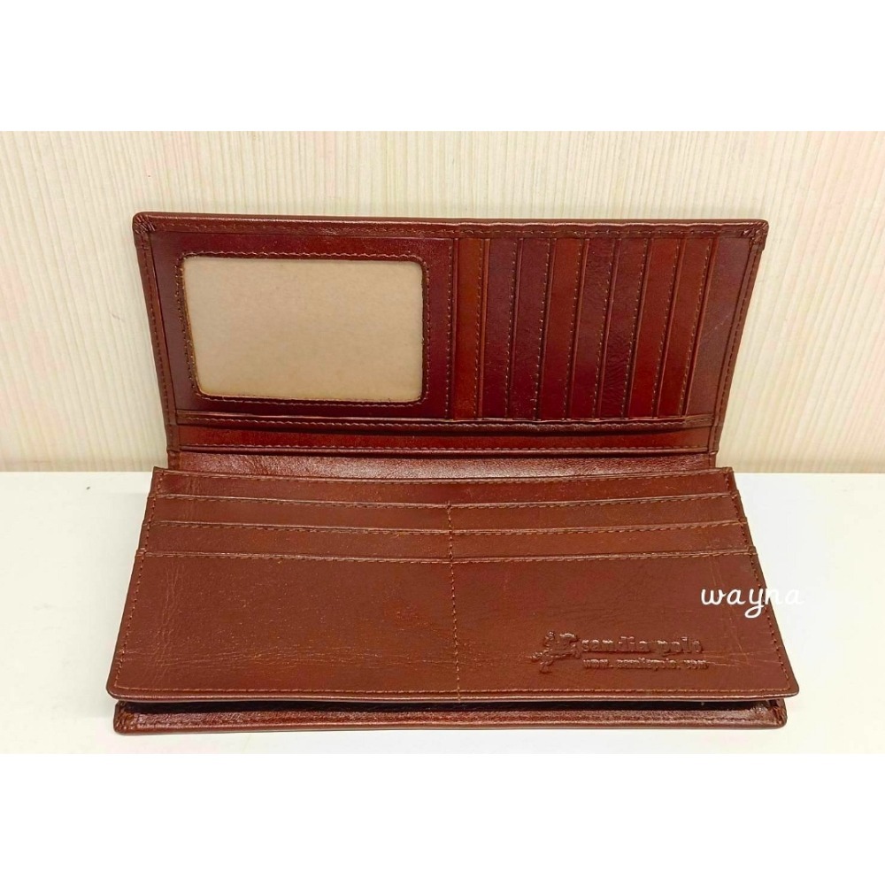 SANDIA POLO 經典綠格對折長夾  兩折長夾  長夾-細節圖6