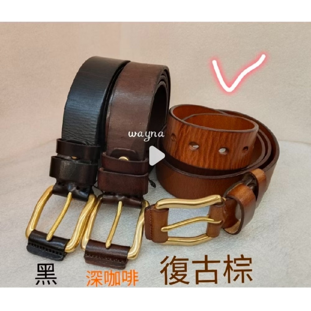 休閒牛皮褲帶 超百搭真皮皮帶  真皮真皮真皮6329 特價-細節圖4