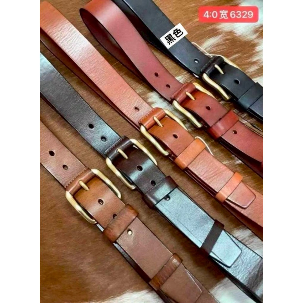 休閒牛皮褲帶 超百搭真皮皮帶  真皮真皮真皮6329 特價-規格圖4