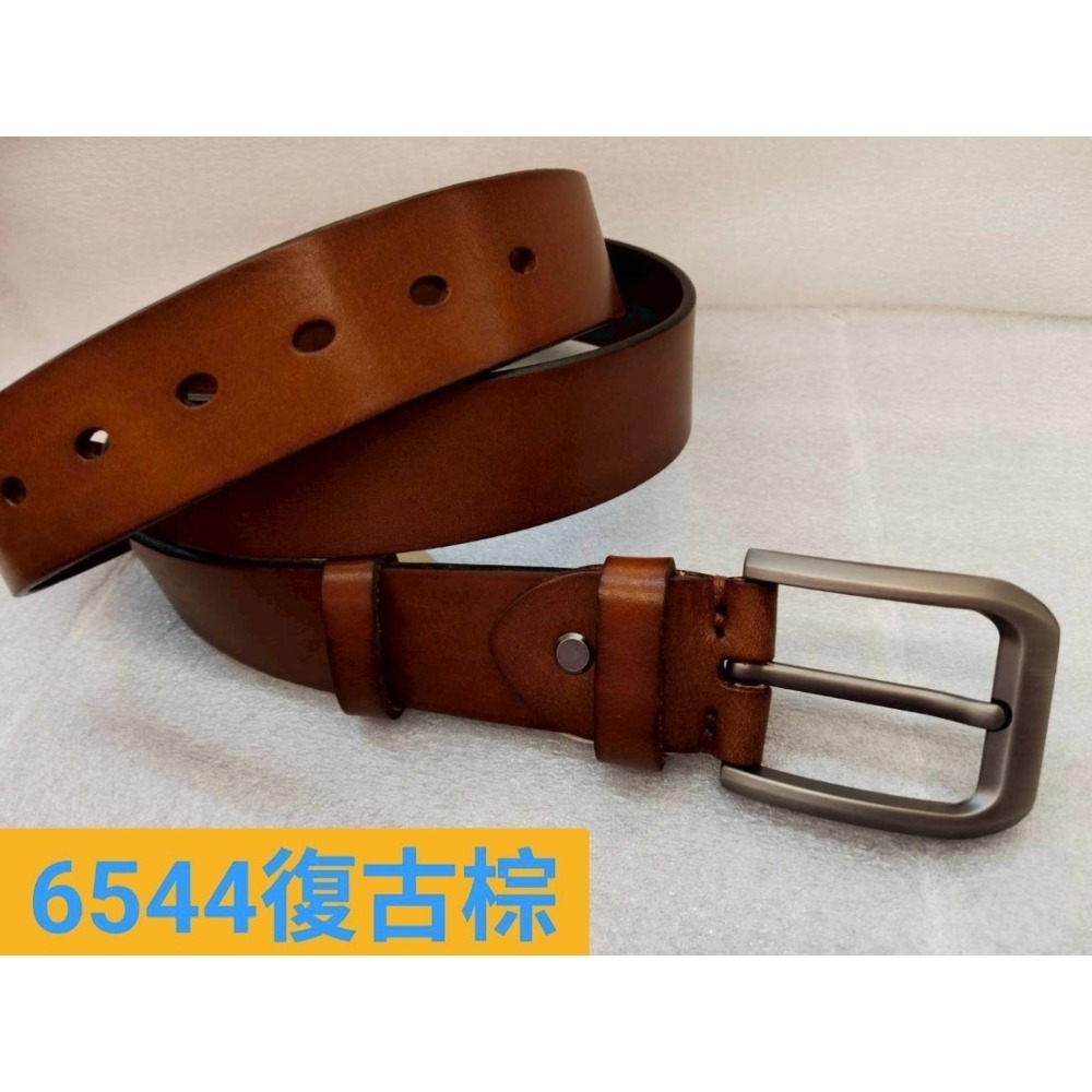 男士女士百搭真皮皮帶 耐用 堅固真皮針扣腰帶 休閒牛皮褲帶6544-細節圖7