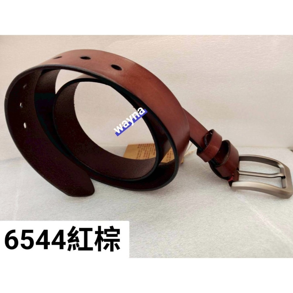 男士女士百搭真皮皮帶 耐用 堅固真皮針扣腰帶 休閒牛皮褲帶6544-規格圖7
