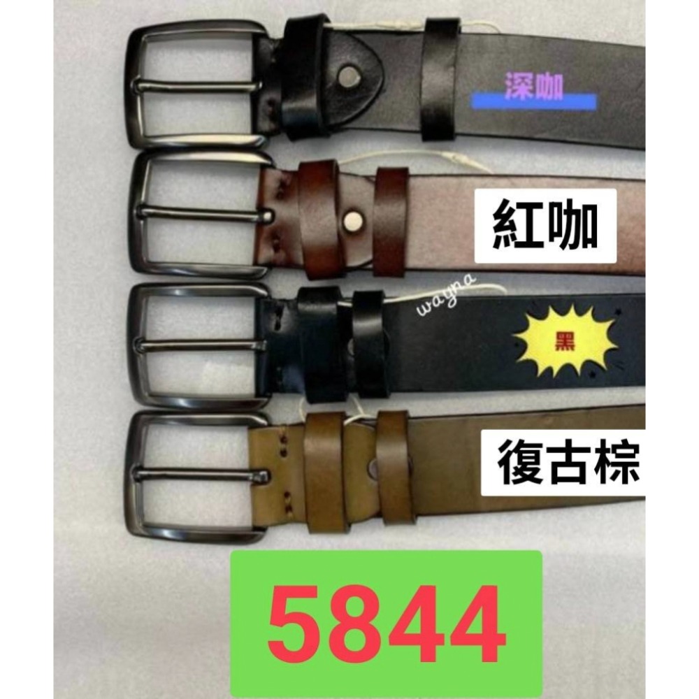 男士女士百搭真皮皮帶 耐用 堅固真皮針扣腰帶 休閒牛皮褲帶5844-細節圖2
