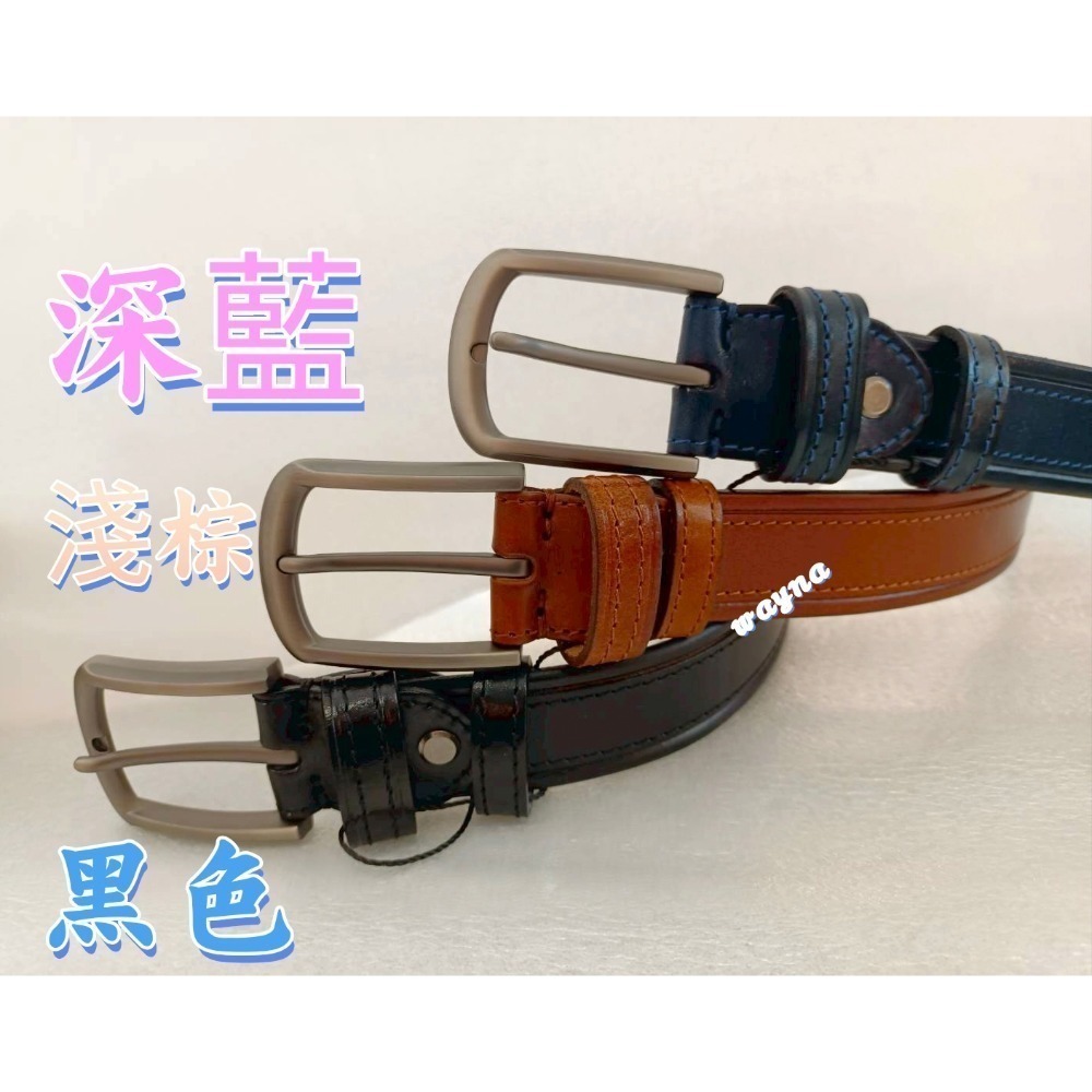男士女士百搭真皮皮帶 耐用 堅固真皮針扣腰帶 休閒牛皮褲帶MX-224-細節圖5