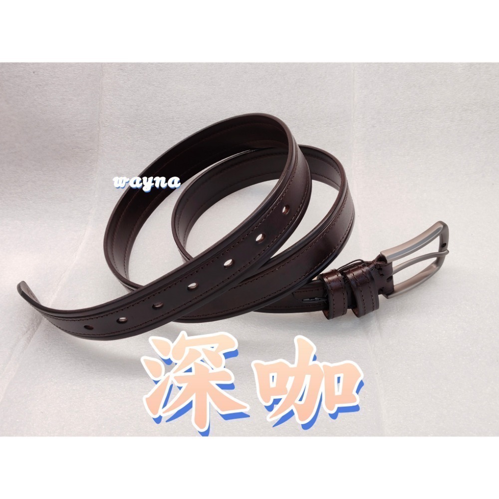男士女士百搭真皮皮帶 耐用 堅固真皮針扣腰帶 休閒牛皮褲帶MX-224-細節圖6