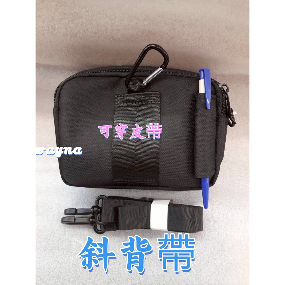 SPYWALK斜背包 小款 手機包 吊包 /工具包 /腰包 /護照包/數位相機包 / 9332灰/黑色-細節圖3