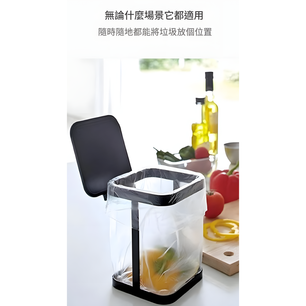 日式簡約風格 翻蓋垃圾袋架 垃圾袋架 垃圾桶 垃圾袋 居家 清潔 家用 客廳 書桌 廁所 辦公室 廚房 收納 送禮 禮物-細節圖5