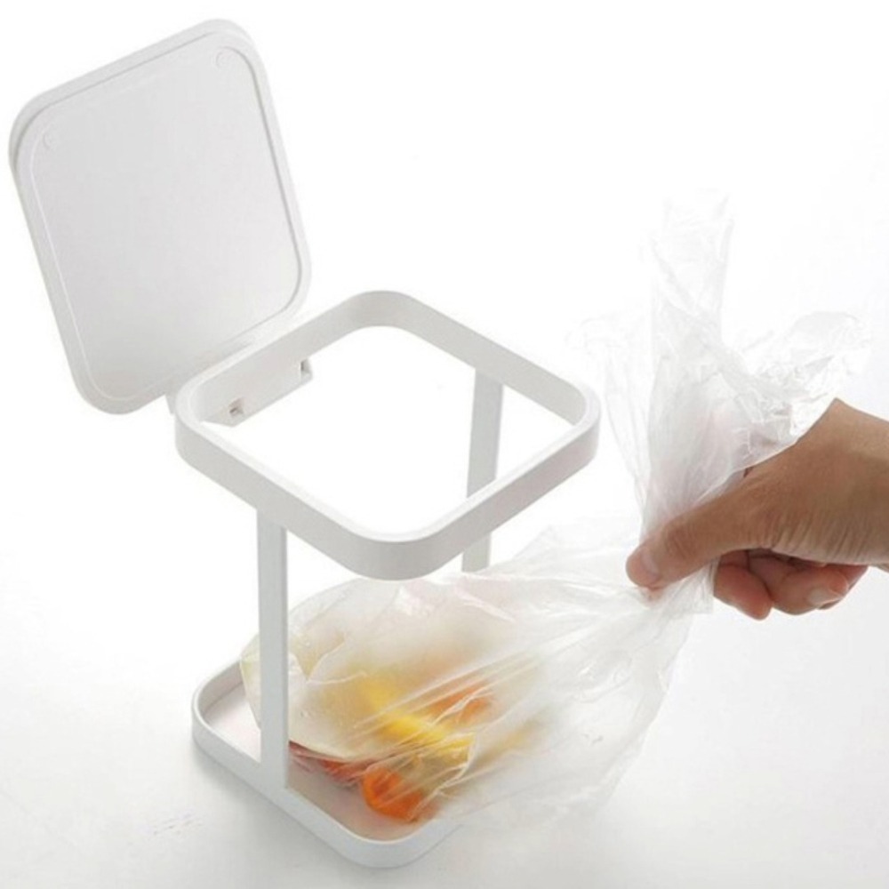 日式簡約風格 翻蓋垃圾袋架 垃圾袋架 垃圾桶 垃圾袋 居家 清潔 家用 客廳 書桌 廁所 辦公室 廚房 收納 送禮 禮物-細節圖7