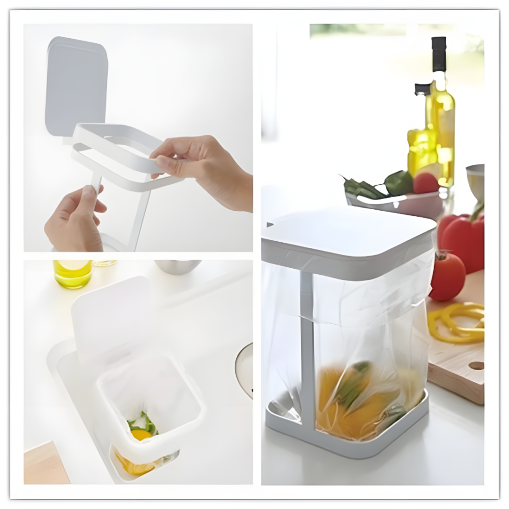 日式簡約風格 翻蓋垃圾袋架 垃圾袋架 垃圾桶 垃圾袋 居家 清潔 家用 客廳 書桌 廁所 辦公室 廚房 收納 送禮 禮物-細節圖8