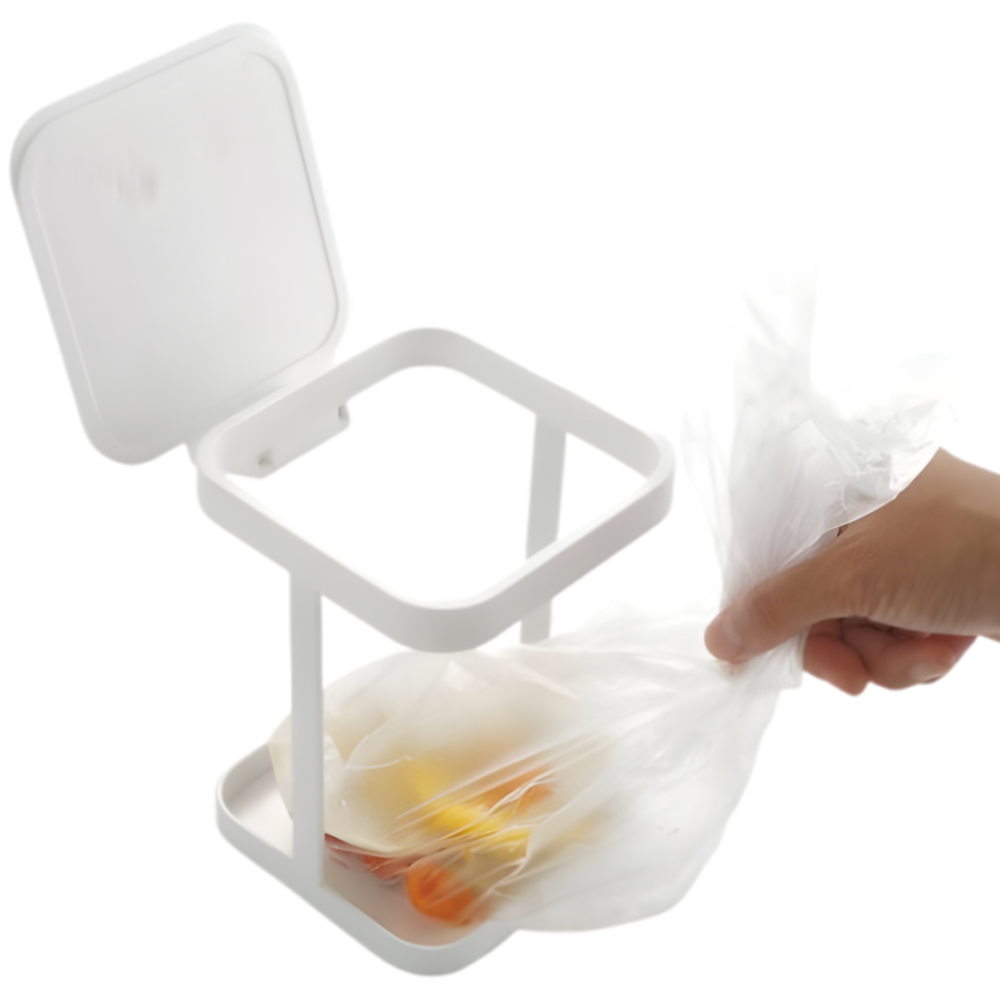 日式簡約風格 翻蓋垃圾袋架 垃圾袋架 垃圾桶 垃圾袋 居家 清潔 家用 客廳 書桌 廁所 辦公室 廚房 收納 送禮 禮物-細節圖9