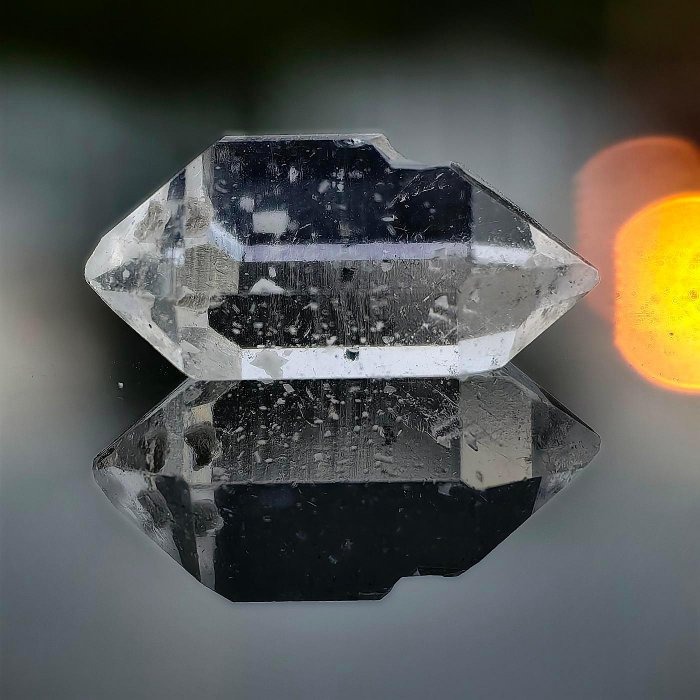 ╭＊一圖一物＊╮ 天然閃靈鑽原礦 長19mm 水晶 礦石 晶礦-細節圖5