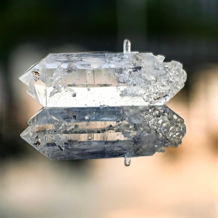 ╭＊一圖一物＊╮ 天然閃靈鑽原礦 長29.6mm 水晶 礦石 晶礦-細節圖2