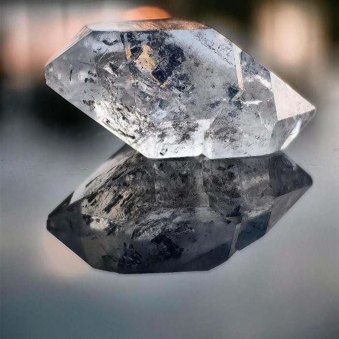 ╭＊一圖一物＊╮ 天然閃靈鑽原礦 長29.5mm 水晶 礦石 晶礦-細節圖2