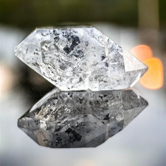 ╭＊一圖一物＊╮ 天然閃靈鑽原礦 長29.5mm 水晶 礦石 晶礦-細節圖6