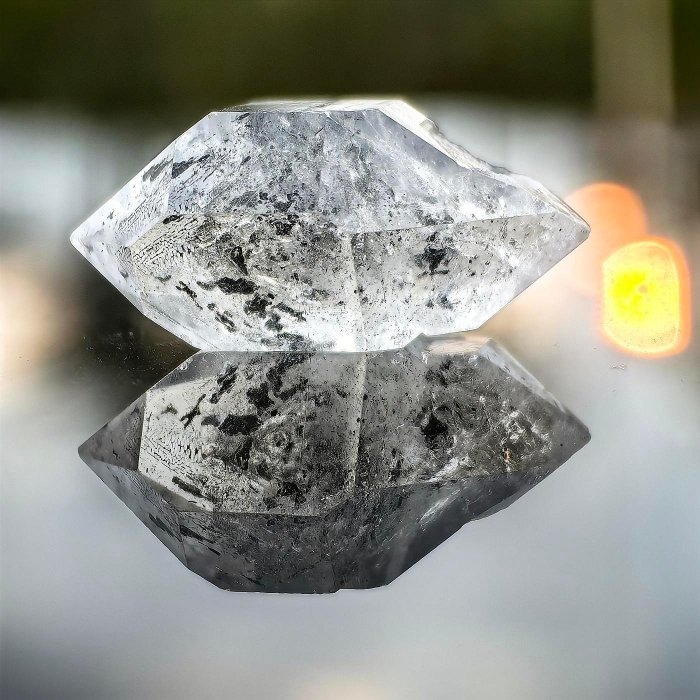 ╭＊一圖一物＊╮ 天然閃靈鑽原礦 長29.5mm 水晶 礦石 晶礦-細節圖8