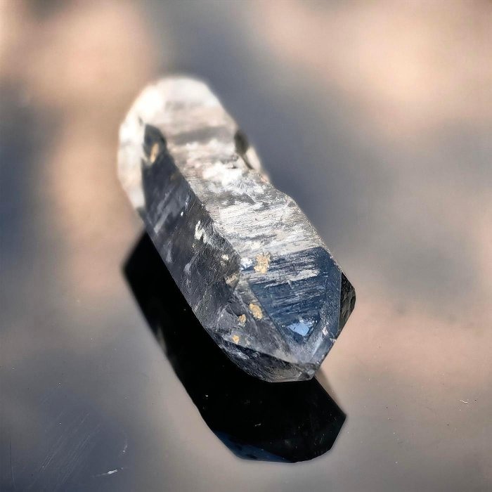 ╭＊一圖一物＊╮ 天然閃靈鑽原礦 長35mm 水晶 礦石 晶礦-細節圖5