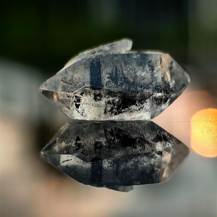 ╭＊一圖一物＊╮ 天然閃靈鑽原礦 長24.5mm 水晶 礦石 晶礦-細節圖4