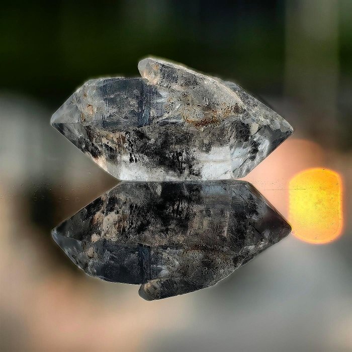 ╭＊一圖一物＊╮ 天然閃靈鑽原礦 長24.5mm 水晶 礦石 晶礦-細節圖5