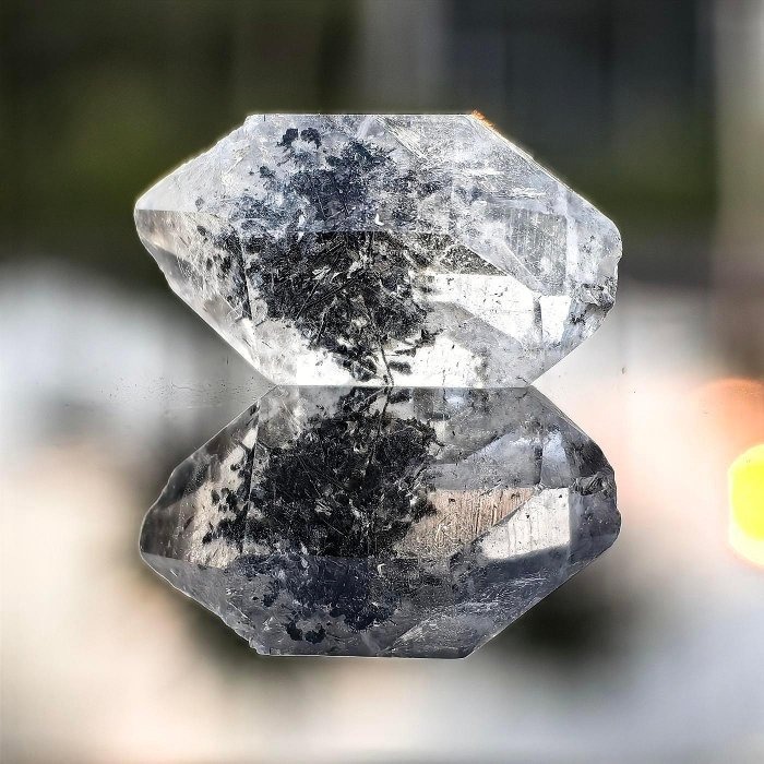 ╭＊一圖一物＊╮ 天然閃靈鑽原礦 長29.5mm 水晶 礦石 晶礦-細節圖2