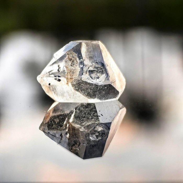 ╭＊一圖一物＊╮ 天然閃靈鑽原礦 長23.5mm 水晶 礦石 晶礦-細節圖3