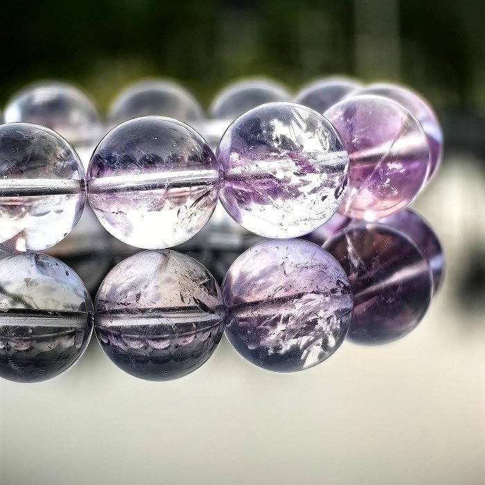 ╭＊天空之境＊╮天然玻利維亞紫水晶手鍊 14.5mm 手圍16.5 手串 紫晶 水晶 晶礦-細節圖3