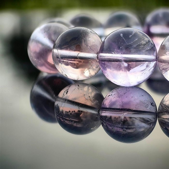 ╭＊天空之境＊╮天然玻利維亞紫水晶手鍊 14.5mm 手圍16.5 手串 紫晶 水晶 晶礦-細節圖8