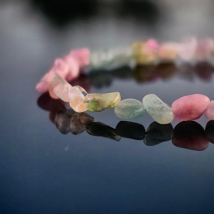╭＊春神＊╮純天然碧璽隨形手鍊 5.5mm 手圍15 手串 水晶 電氣石 旺夫石-細節圖2
