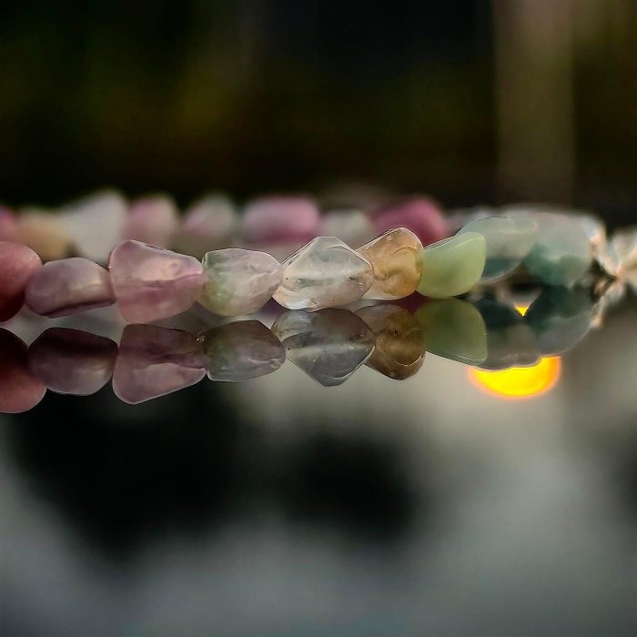 ╭＊春神＊╮純天然碧璽隨形手鍊 5.5mm 手圍15 手串 水晶 電氣石 旺夫石-細節圖5