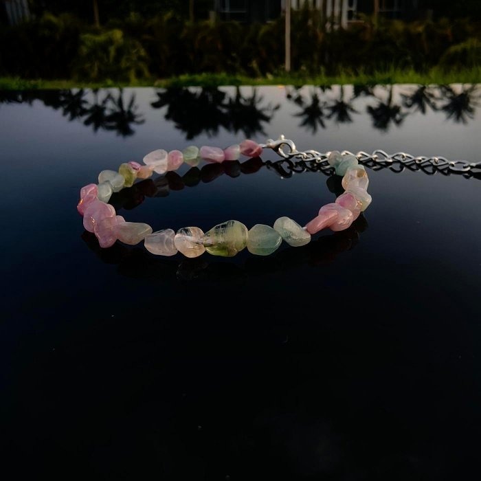 ╭＊春神＊╮純天然碧璽隨形手鍊 5.5mm 手圍15 手串 水晶 電氣石 旺夫石-細節圖7