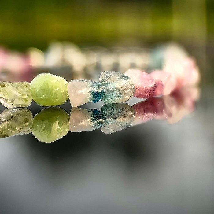 ╭＊春神＊╮純天然碧璽隨形手鍊 5.5mm 手圍15 手串 水晶 電氣石 旺夫石-細節圖4