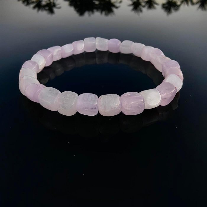 ╭＊彩糖＊╮純天然貓眼彩鋰輝手鍊 6mm 手圍15 心輪和頂輪 水晶 手串 水晶皇后-細節圖6